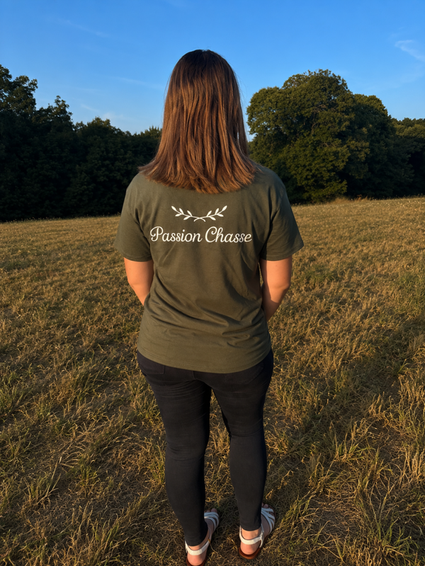 T-shirt vert « Passion Chasse »