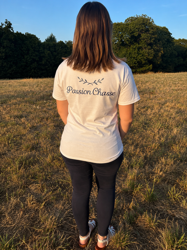 T-shirt blanc « Passion Chasse »