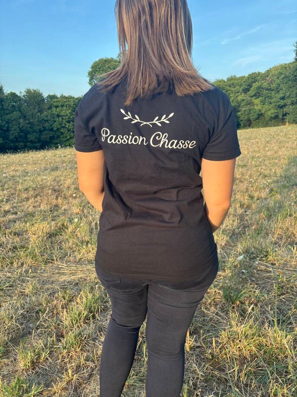 T-shirt noir « Passion Chasse »
