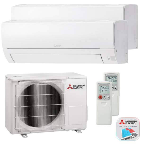 Mitsubishi Electric MSZ Duo Airconditioner 2x 3.5 kW/12.000 Btu 120 m³