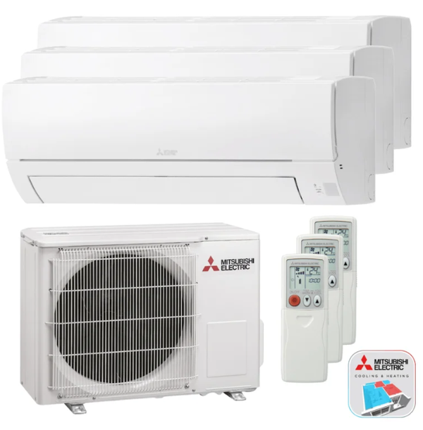 Mitsubishi Electric 5.0 kW Triple Split Airconditioner 2x 2.5 kW + 1x 3.5 kW