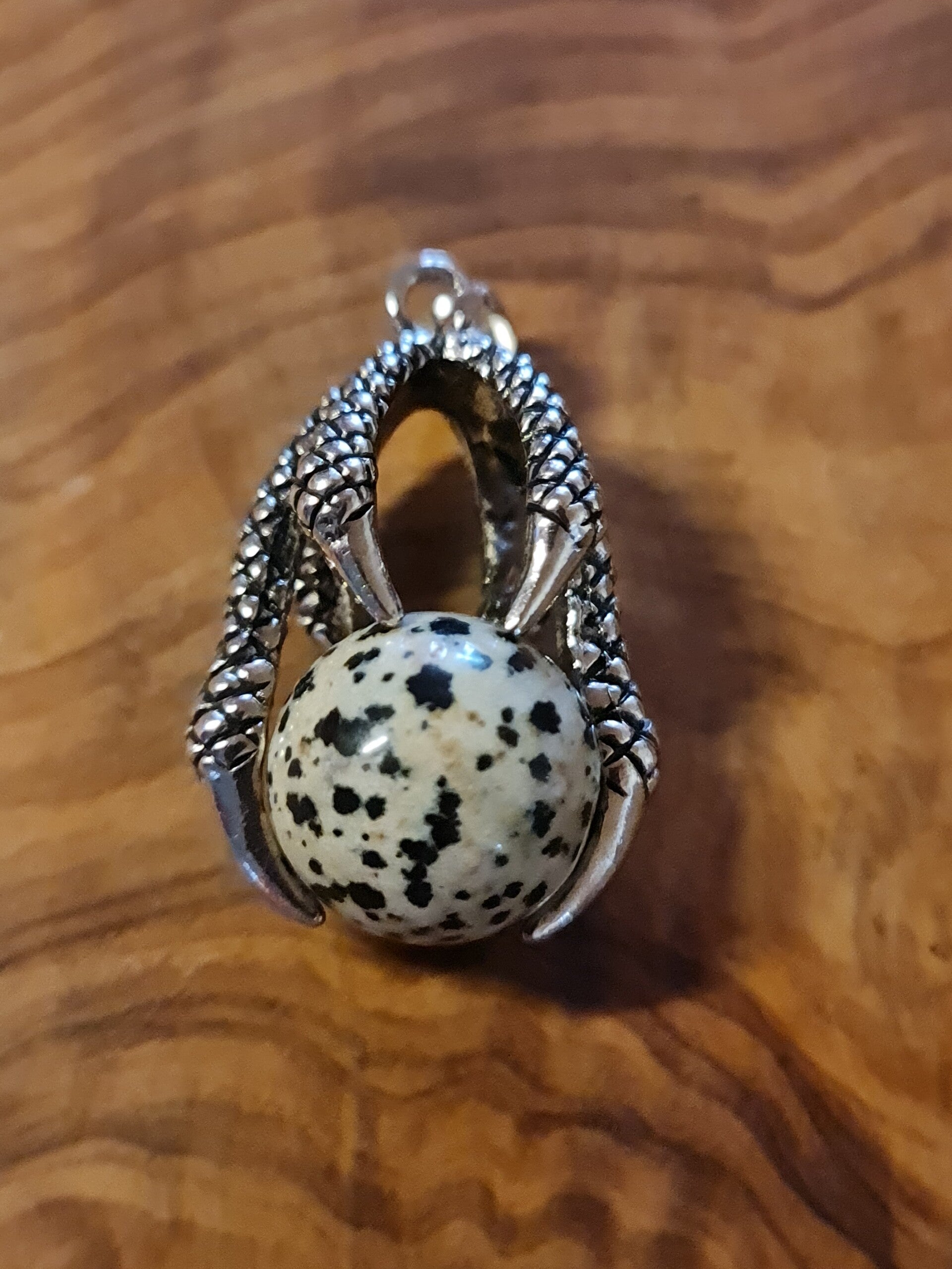 Jaspis Dalmatian edelsteen hanger draken klauw