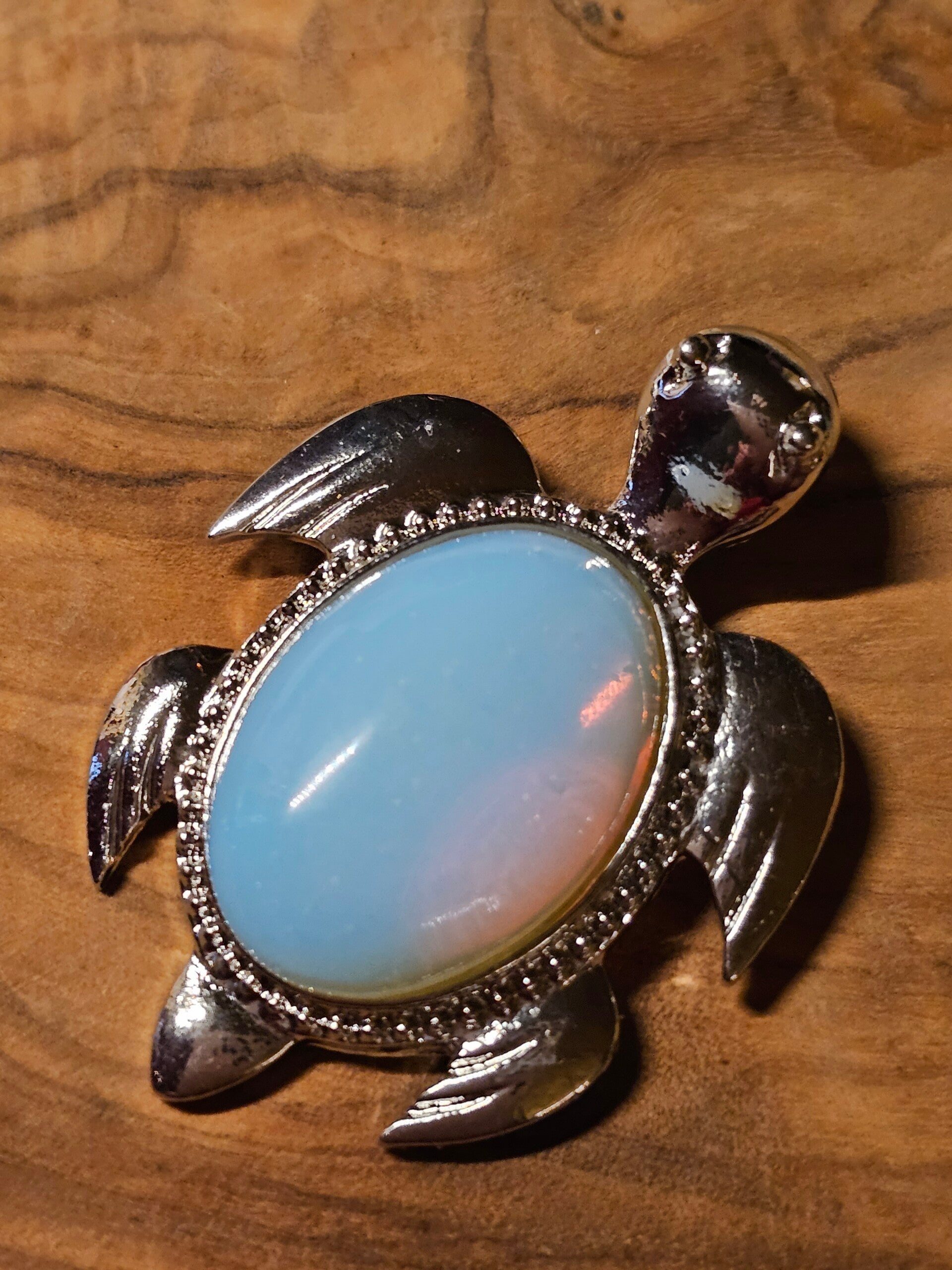 Opaal Edelsteen hanger schildpad