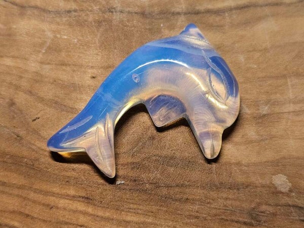 Opaal Edelsteen hanger dolfijn
