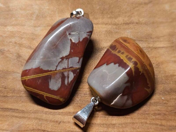 Noreena jaspis edelsteenhanger met geboord oogje