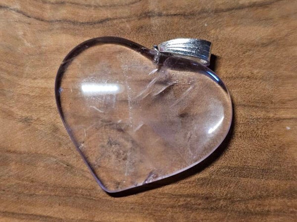 Amethist edelsteenhanger hartvorm