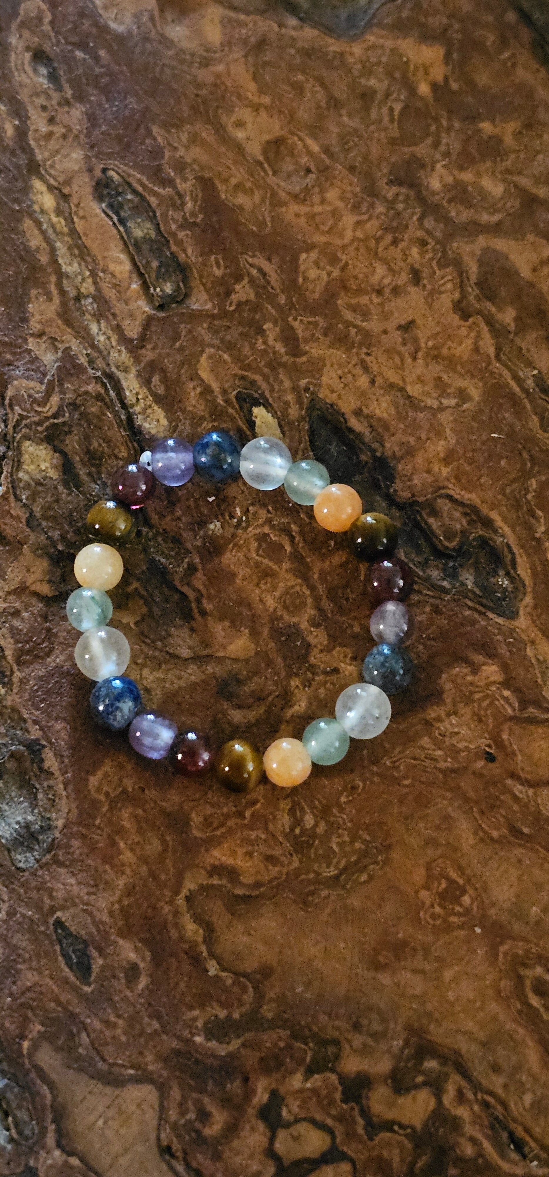 Ring 7 chakra stenen elastisch