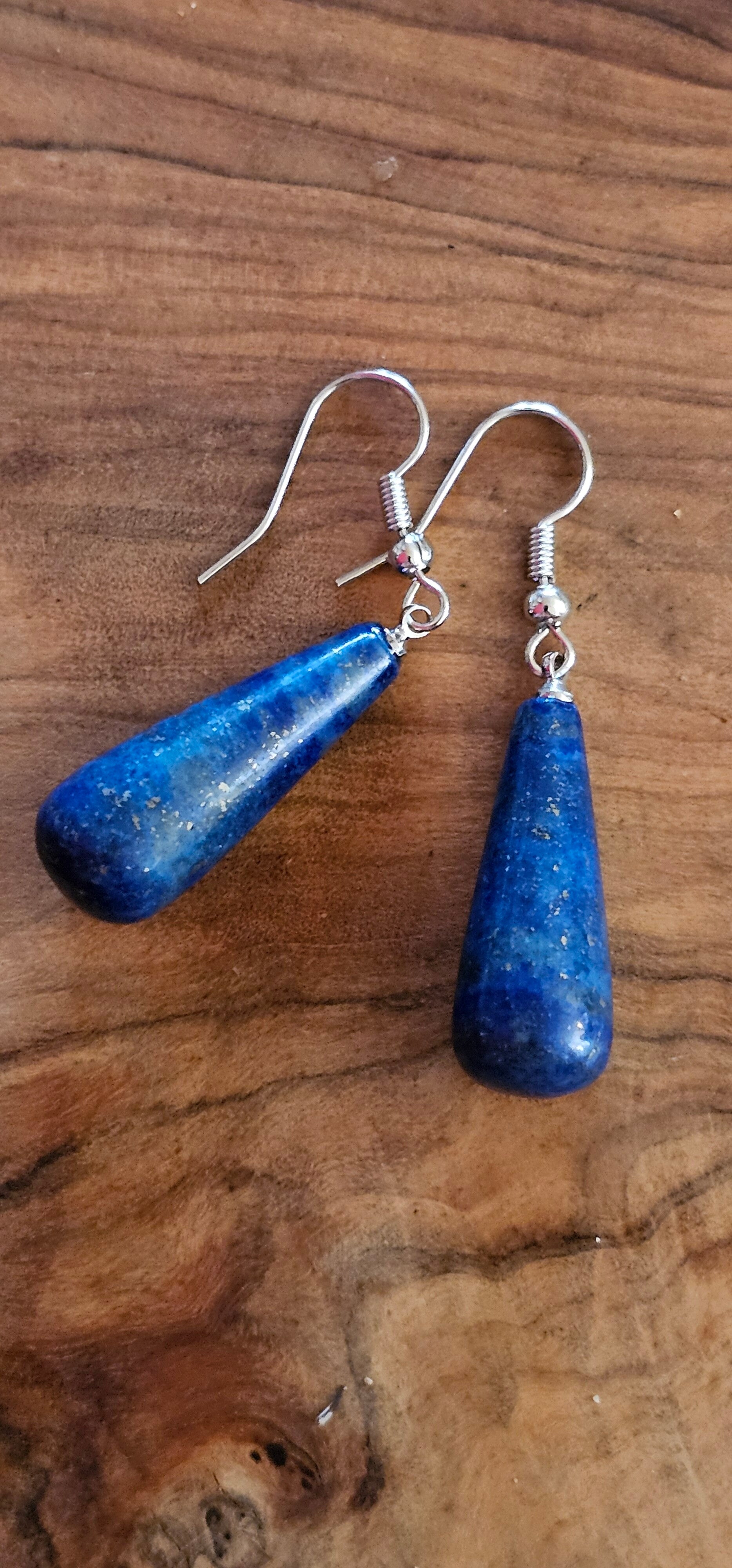 Lapis Lazuli oorbellen {druppel}