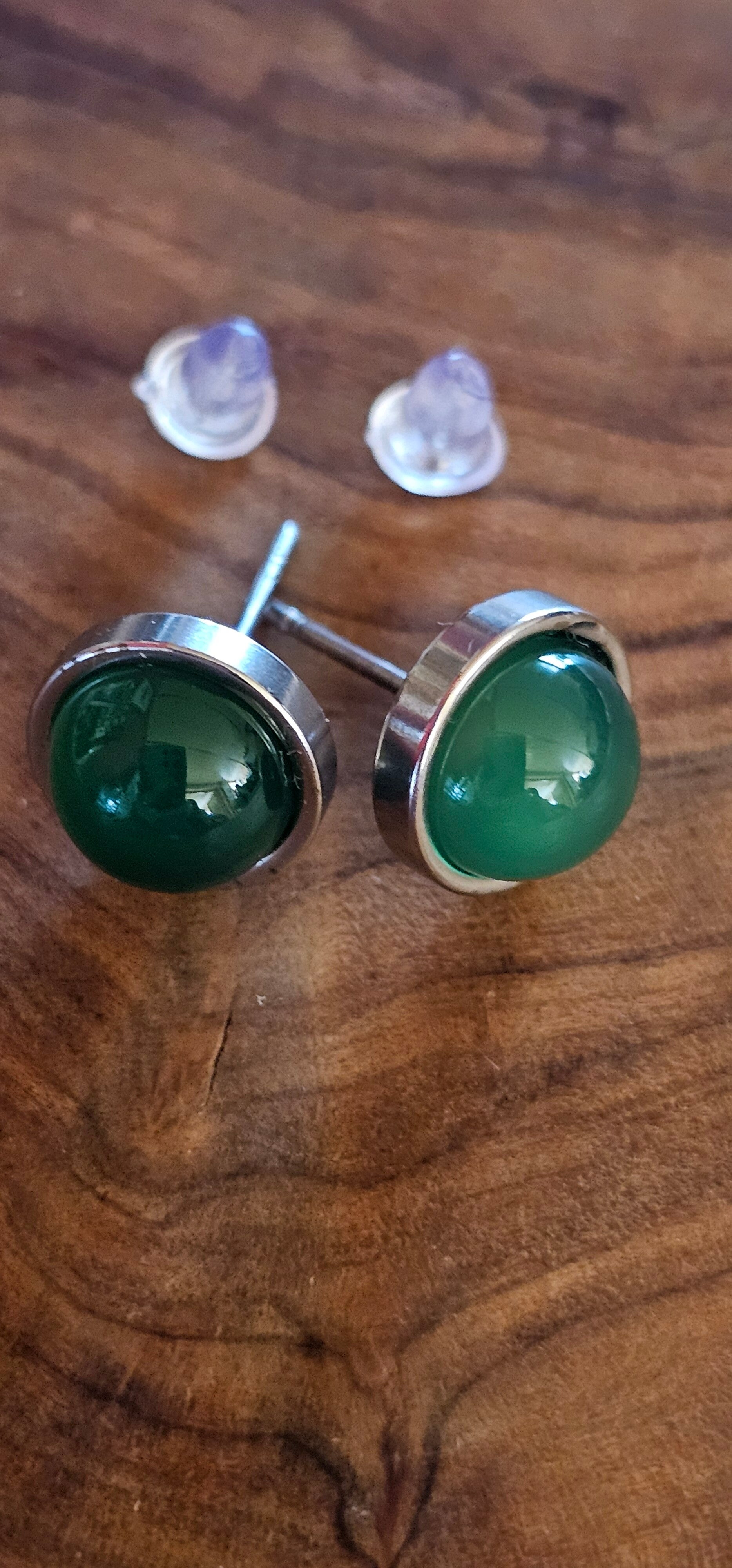 Agaat oorstekers (groen)