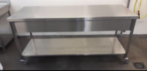 RVS werktafel LxBxH 189cm x 70cm x 88cm