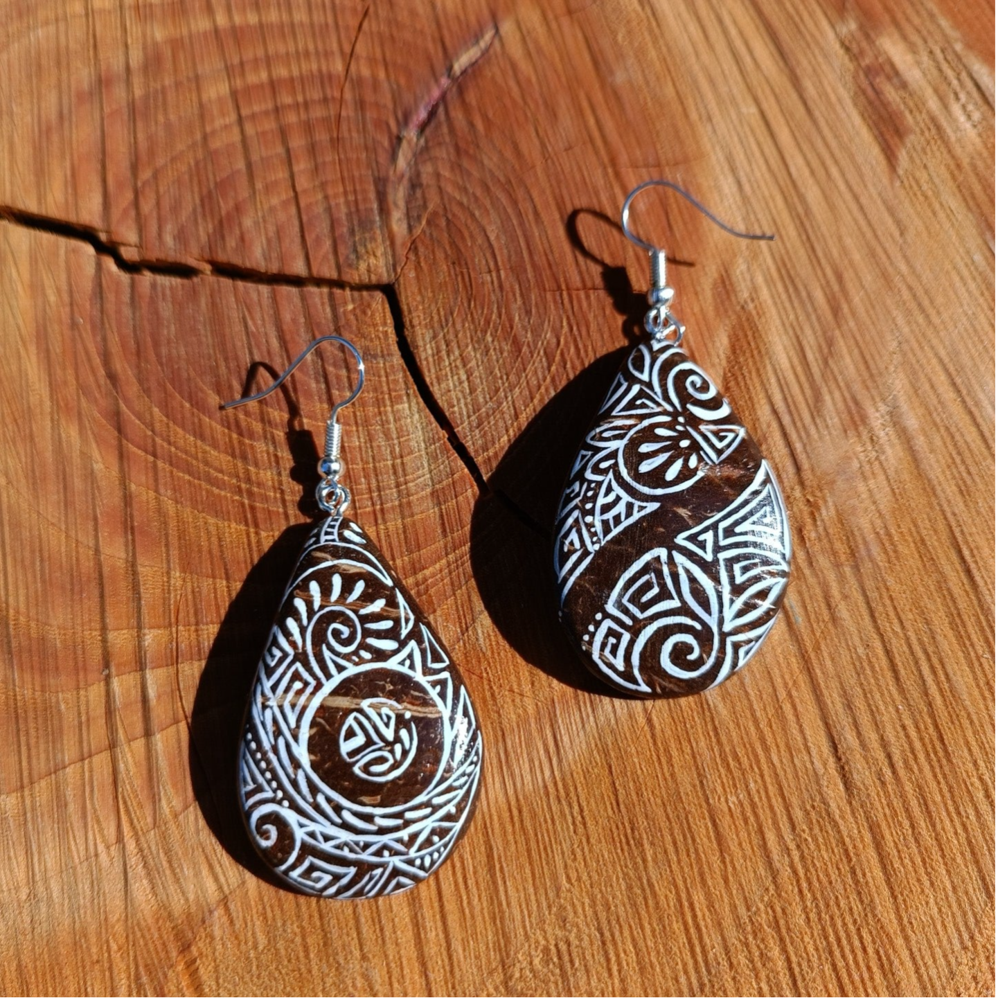 Boucles d'oreilles en bois