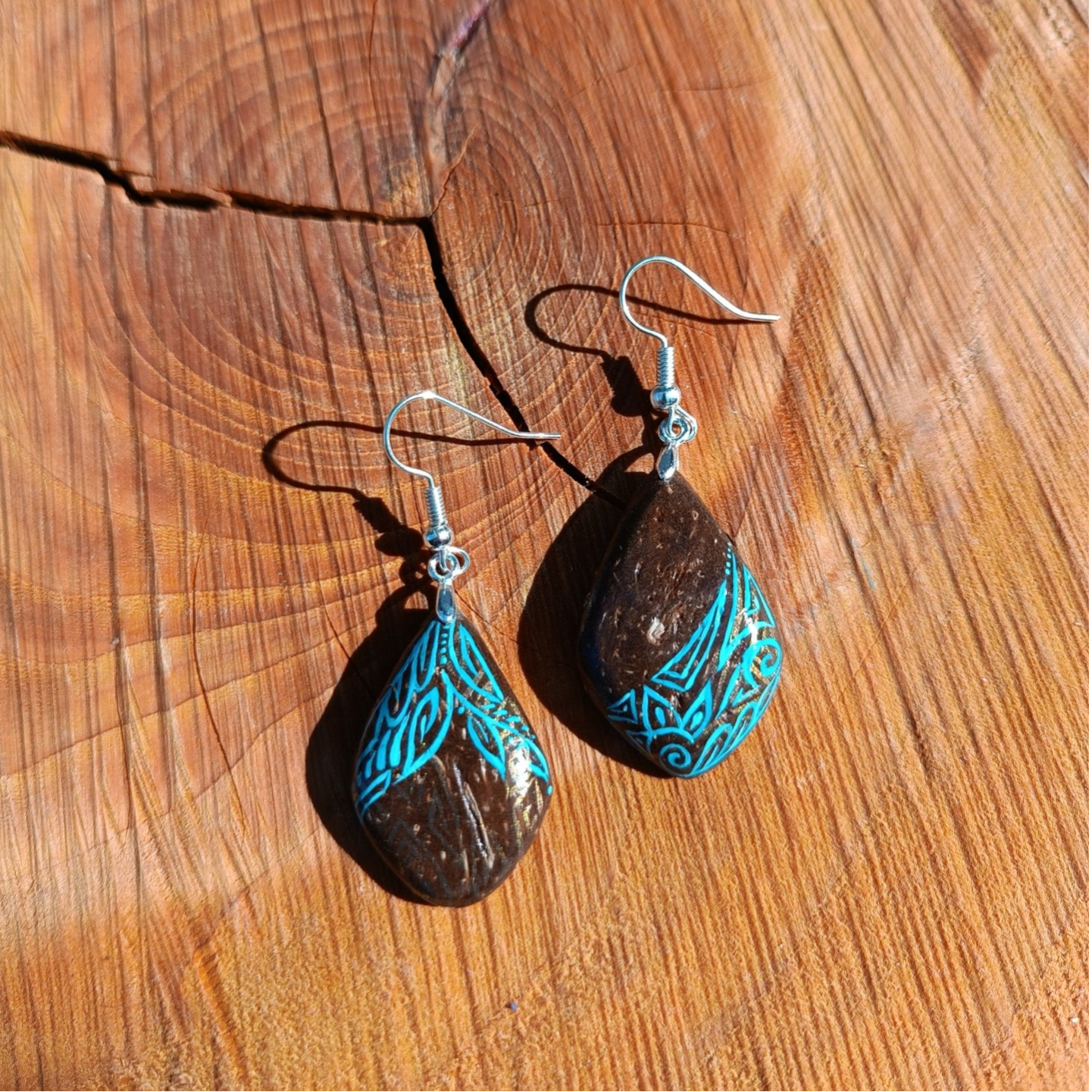 Boucles d'oreilles en bois