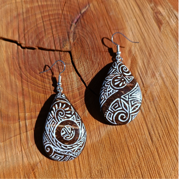 Boucles d'oreilles en bois