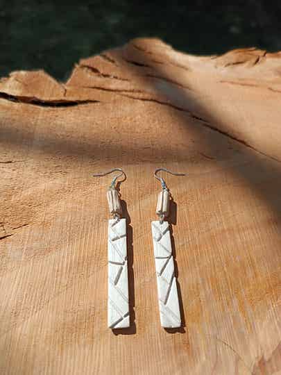Boucles d'oreilles en bois