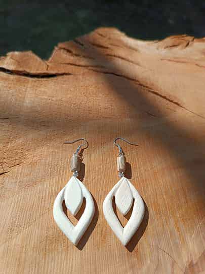 Boucles d'oreilles en bois