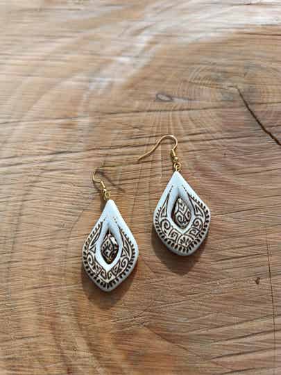Boucles d'oreilles en bois