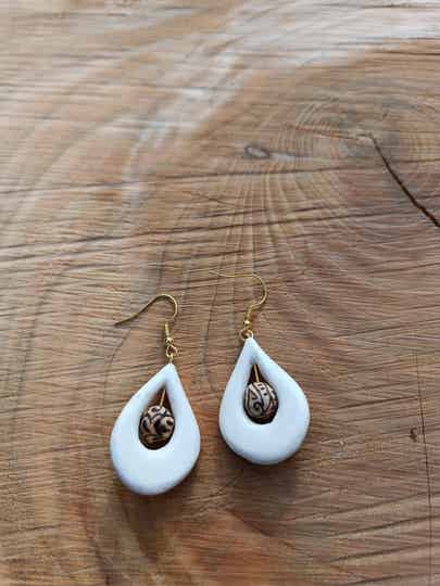 Boucles d'oreilles en bois
