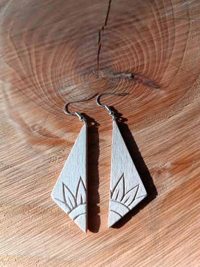 Boucles d'oreilles en bois