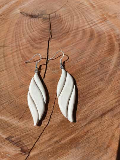 Boucles d'oreilles en bois