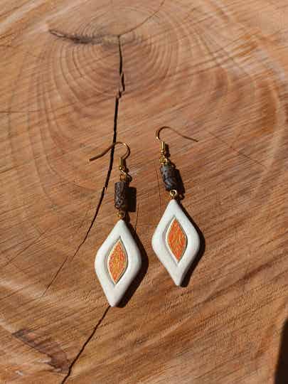 Boucles d'oreilles en bois