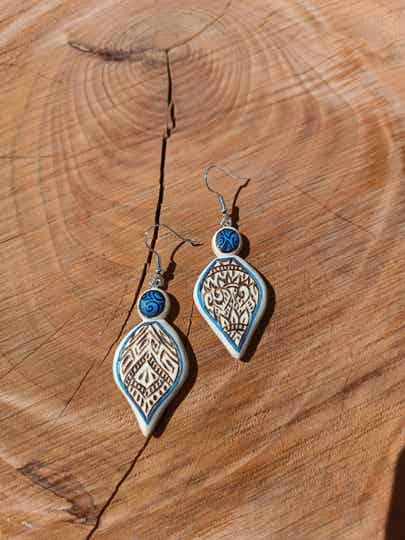 Boucles d'oreilles en bois