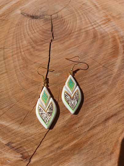 Boucles d'oreilles en bois