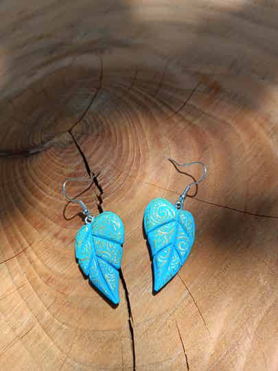 Boucles d'oreilles en bois