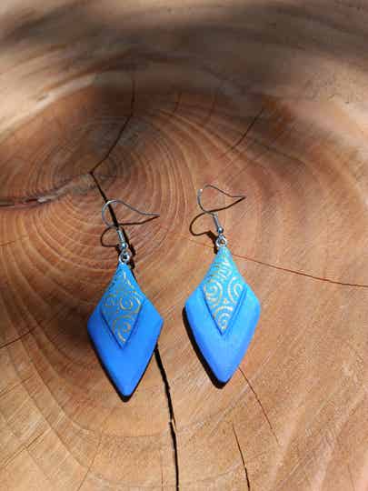 Boucles d'oreilles en bois