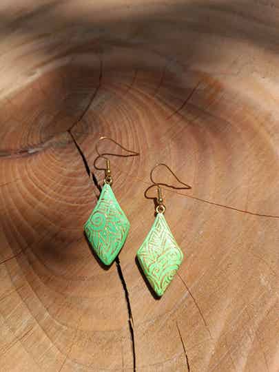 Boucles d'oreilles en bois