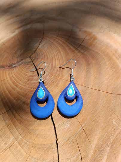 Boucles d'oreilles en bois
