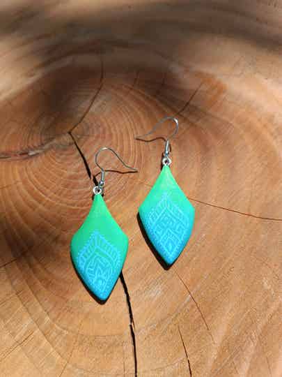 Boucles d'oreilles en bois