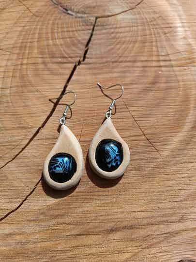 Boucles d'oreilles en bois