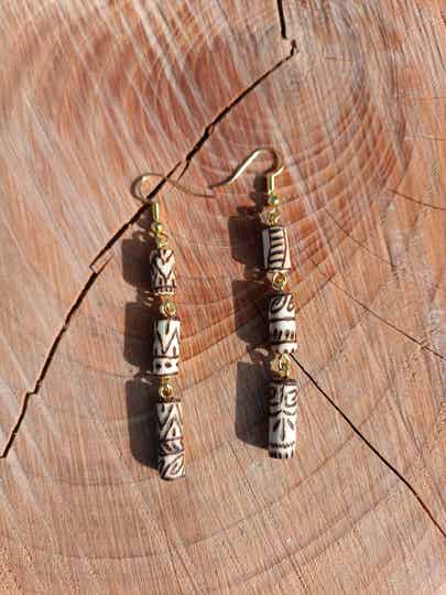 Boucles d'oreilles en bois