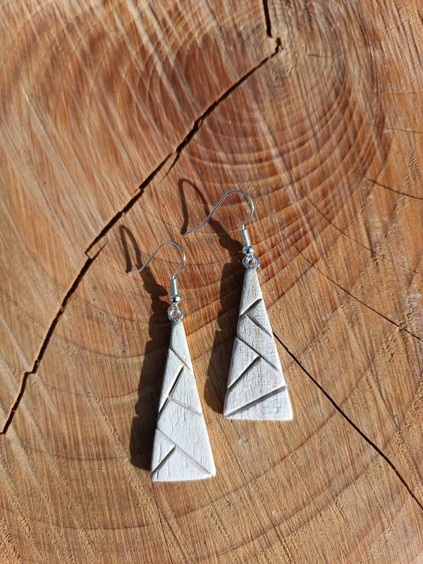 Boucles d'oreilles en bois