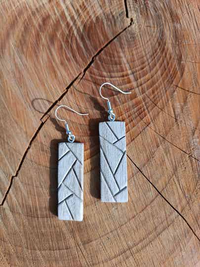 Boucles d'oreilles en bois