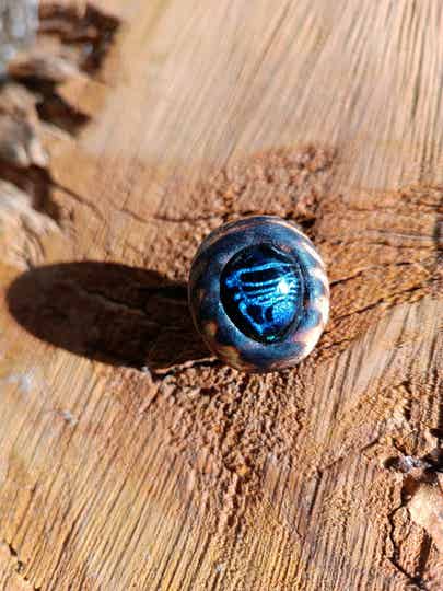 Bague en bois et verre