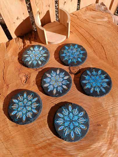 Dessous de verre en ardoise