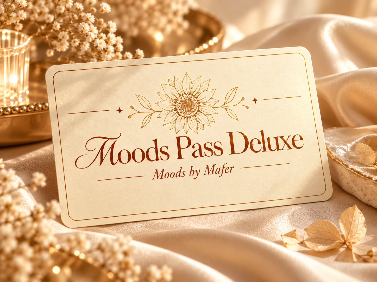 Moods Pass Deluxe kaart van Moods by Mafer voor 6 kaarsenworkshops