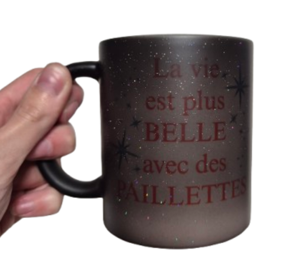 Mug magique à paillettes