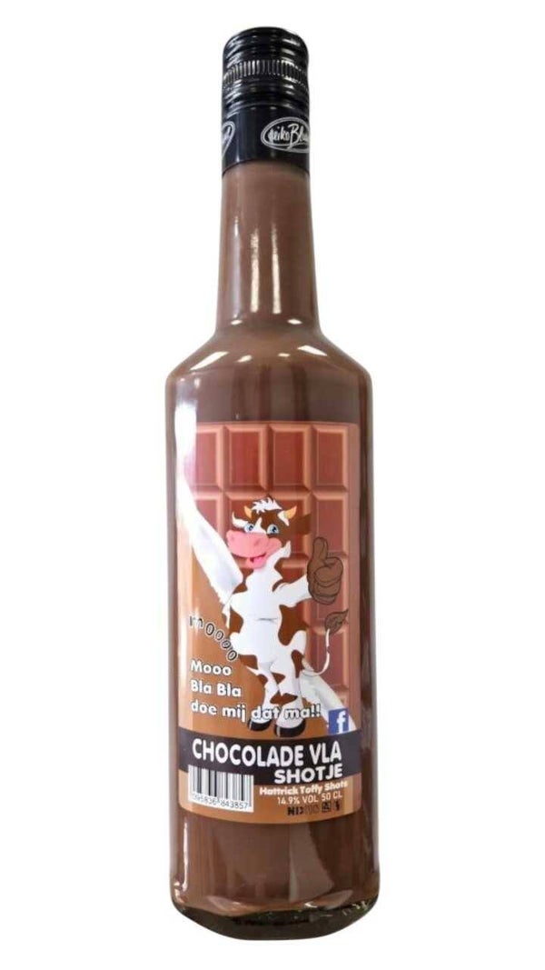 Doos 6 fles Chocolade Vla Shot 0,5 liter 14,9% Vol.