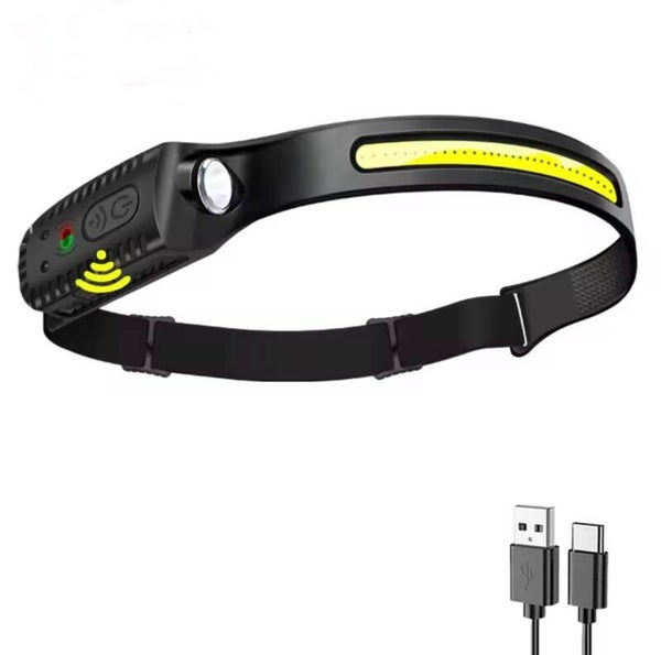 Hoofdlamp met 2 LED Lampen – Spatwaterdicht, 4 Standen, Ideaal voor Outdoor & Werk