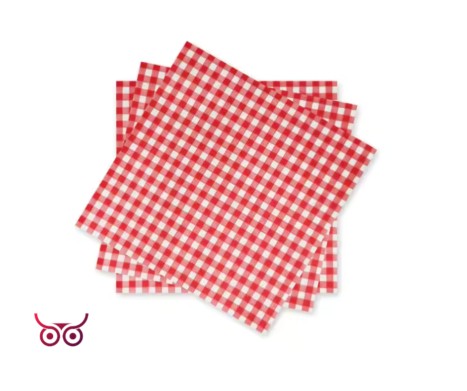 Papier Hamburgervellen Rood/Wit 23 x 25.5 CM 1000 vellen
