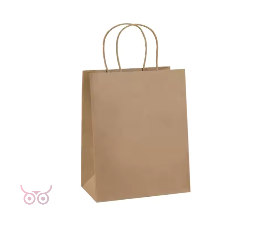 Bruin Kraft met Gedraaide Handgreep 32/10/28 cm | 200 stuks.