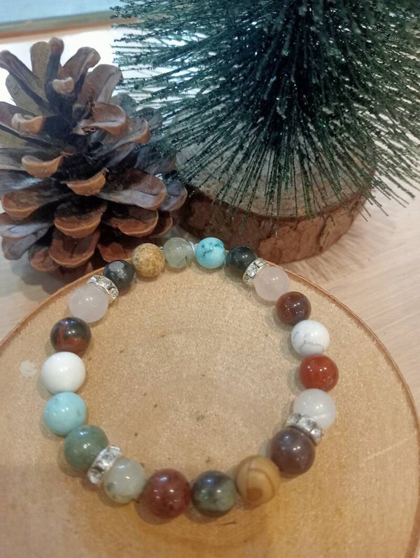 Bracelet multipierres et strass