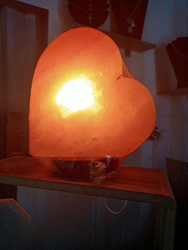 Lampe de sel coeur