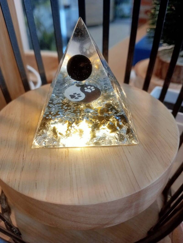 Orgonite obsidienne yin-yang