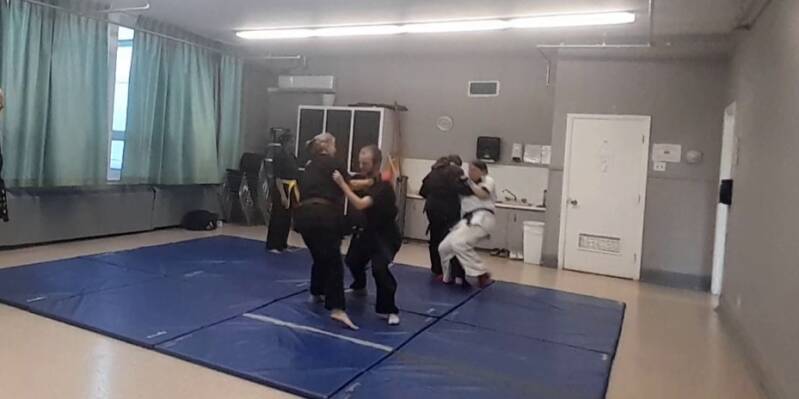 Pheonix Karate Truro, NS Teens and Adults practicing their martial arts