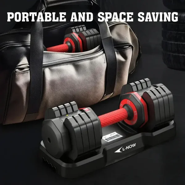 110LB Adjustable Dumbbells with High Quality Tray 15Lb to 55Lb Adjustable Dumbbell for Home Gym Exercise Equipment