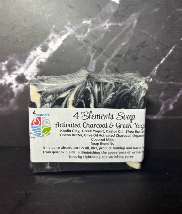 Activated Charcoal and Greek Yogurt Soap
