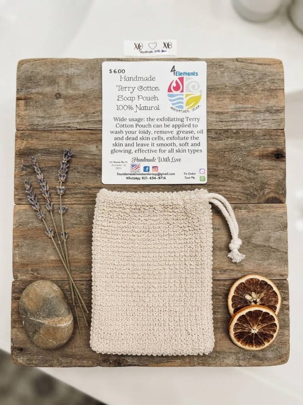 Terry Cotton Soap Pouch